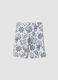 White pure cotton all-over print shorts for boys, regular fit_4