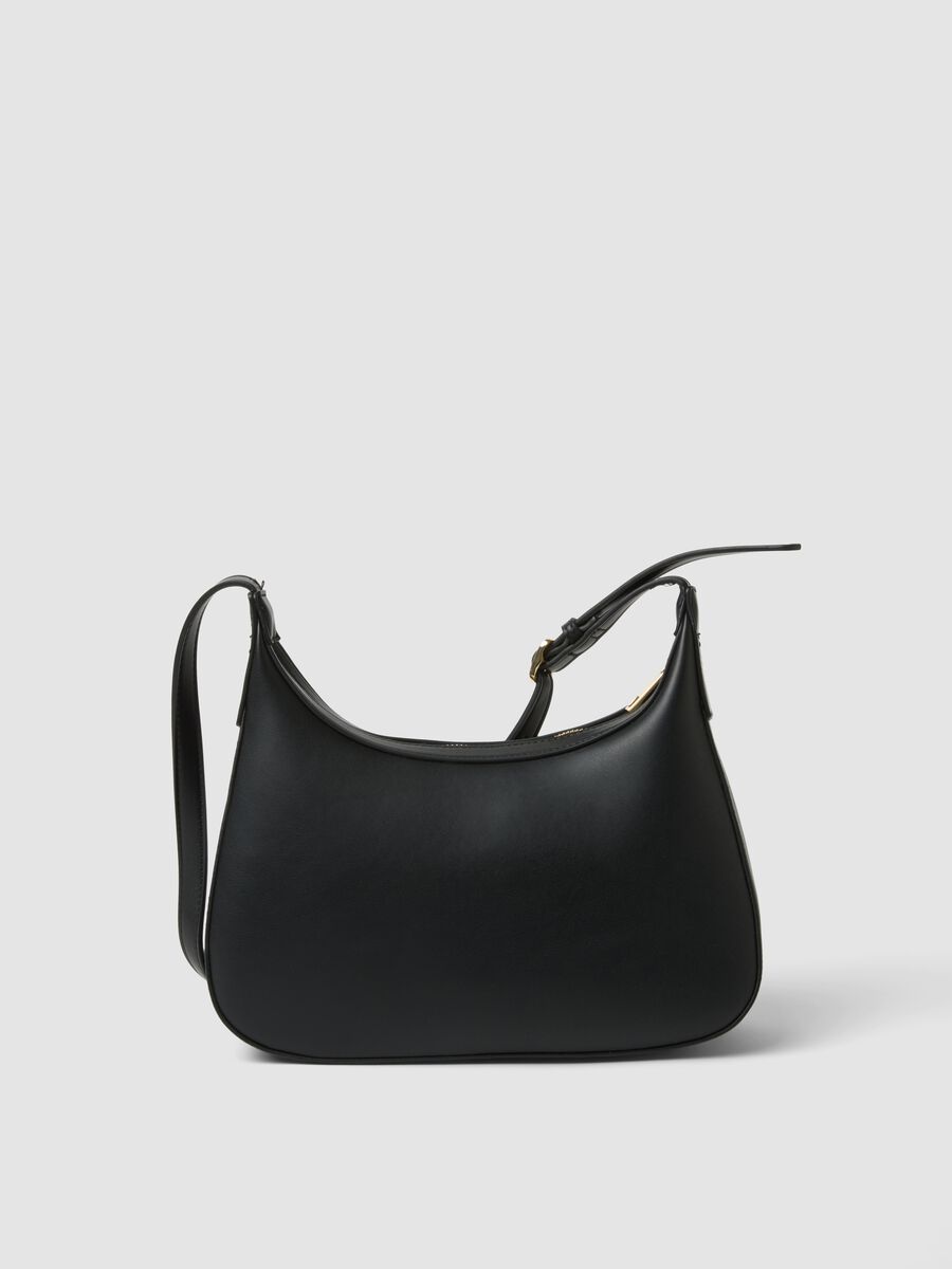 Borsa a spalla nera dal design minimal_1
