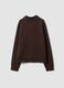 Brown stretch-viscose sweatshirt with regular-fit turtleneck_1
