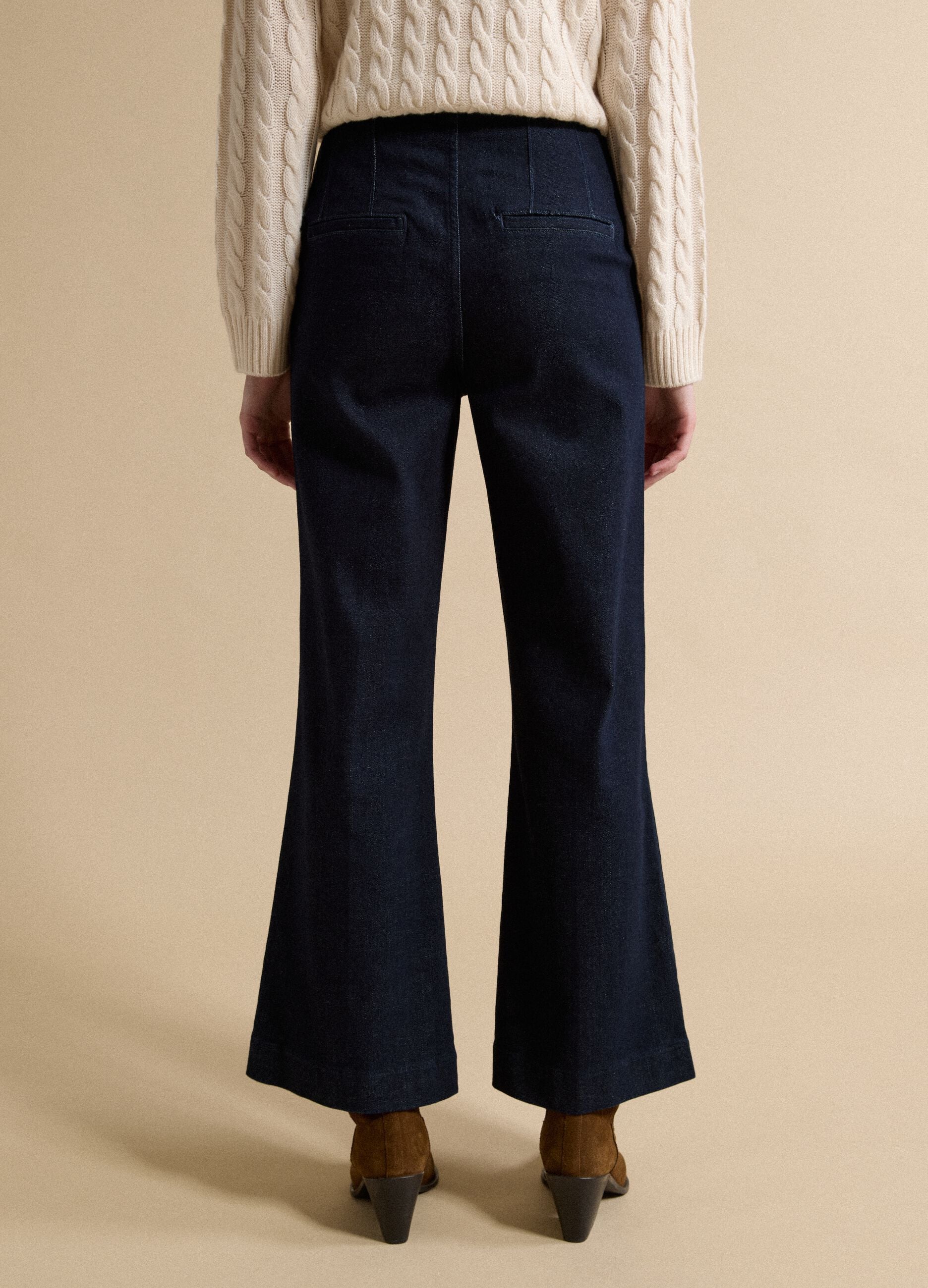 Blue stretch-cotton straight-fit jeans