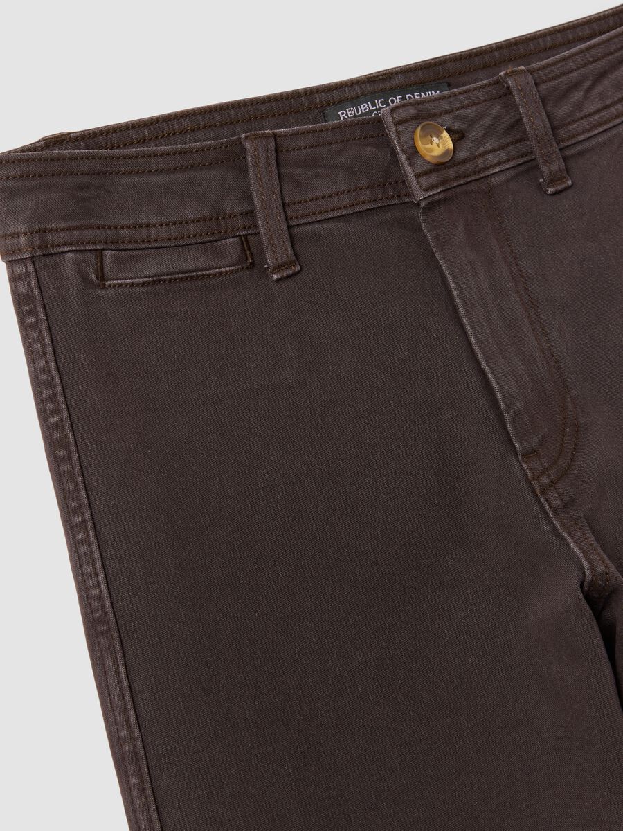 Brown wide-leg jeans in stretch cotton_6