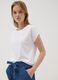 White pure cotton T-shirt with broderie anglaise detail, regular fit_3