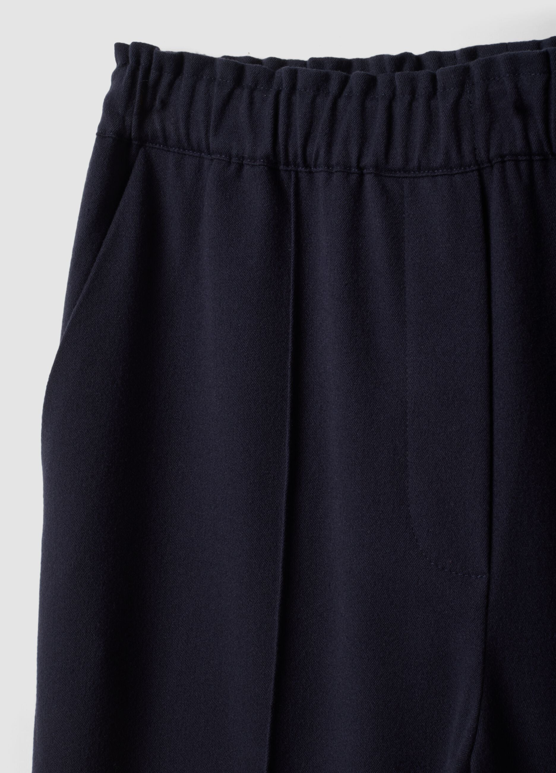 Blue wide-leg stretch viscose joggers &ndash; The Iconic Pants