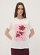 White pure cotton crew-neck T-shirt with floral print, regular fit_1