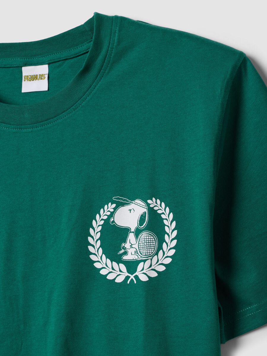 Green short-sleeve pure cotton T-shirt_5