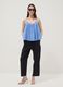 Blue pure cotton camisole with thin straps_1