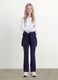 Girls&rsquo; pure cotton white T-shirt with ribbed crew neck_1