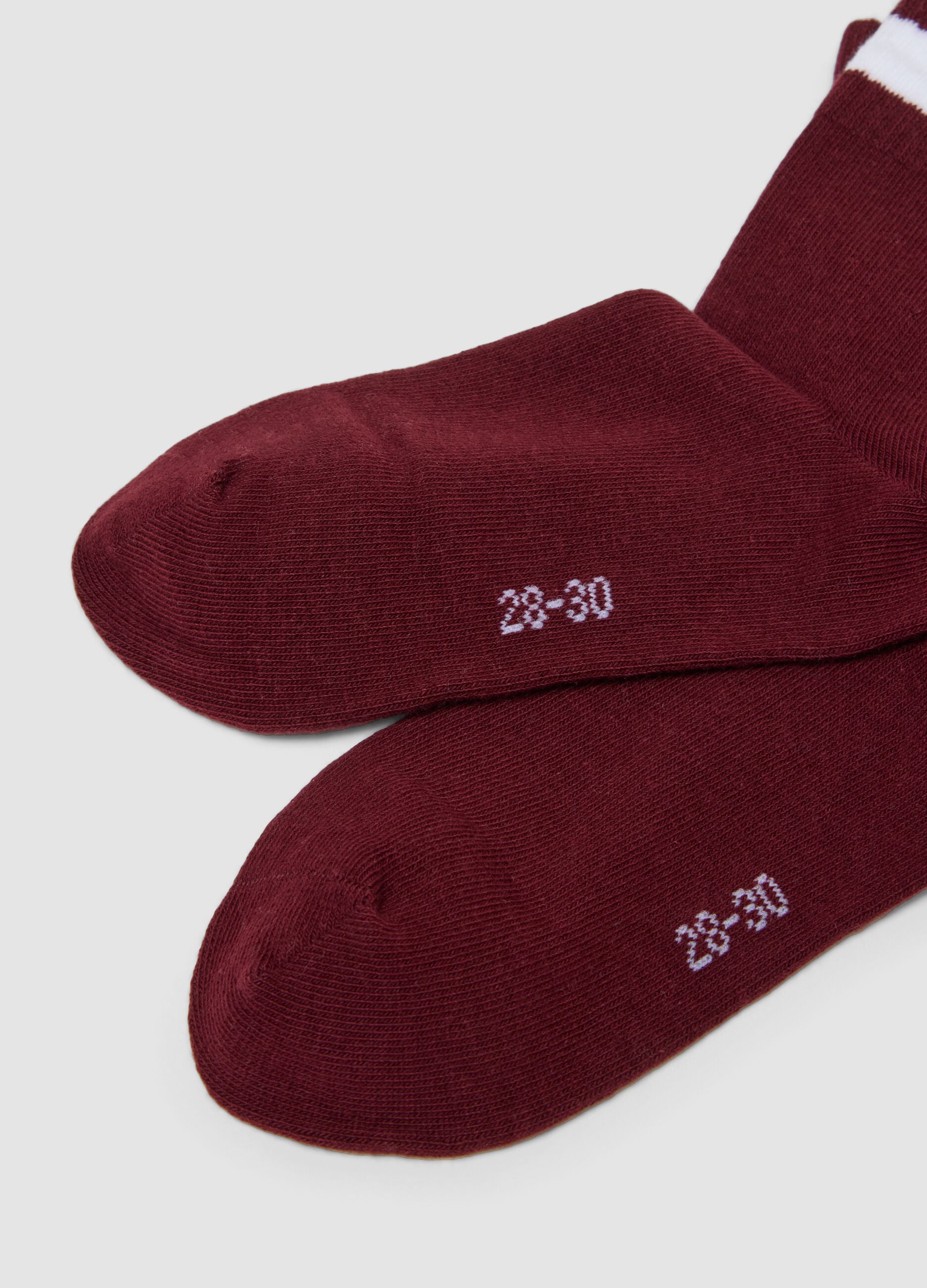2-pack of multicolour midi socks in stretch organic cotton