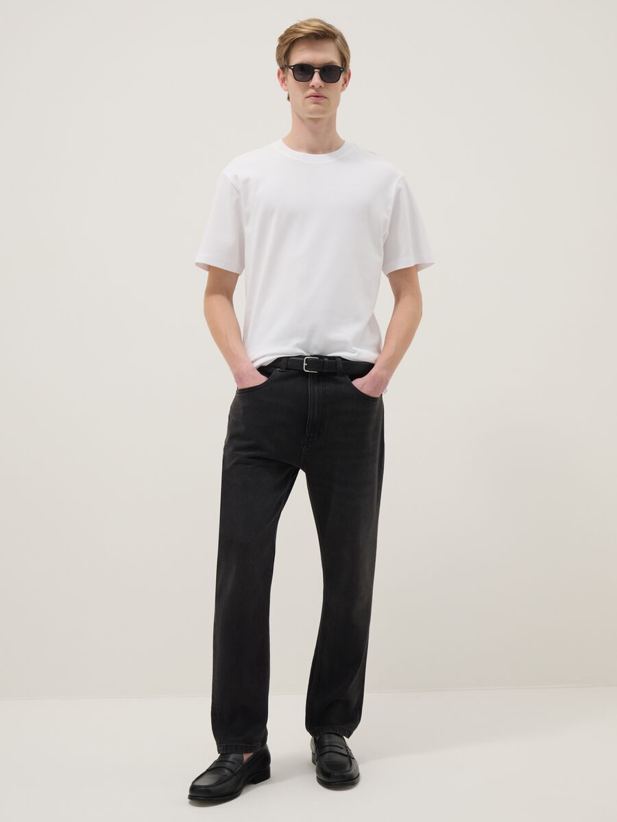 White Iconic Tee T-shirt in pure cotton relaxed fit_2