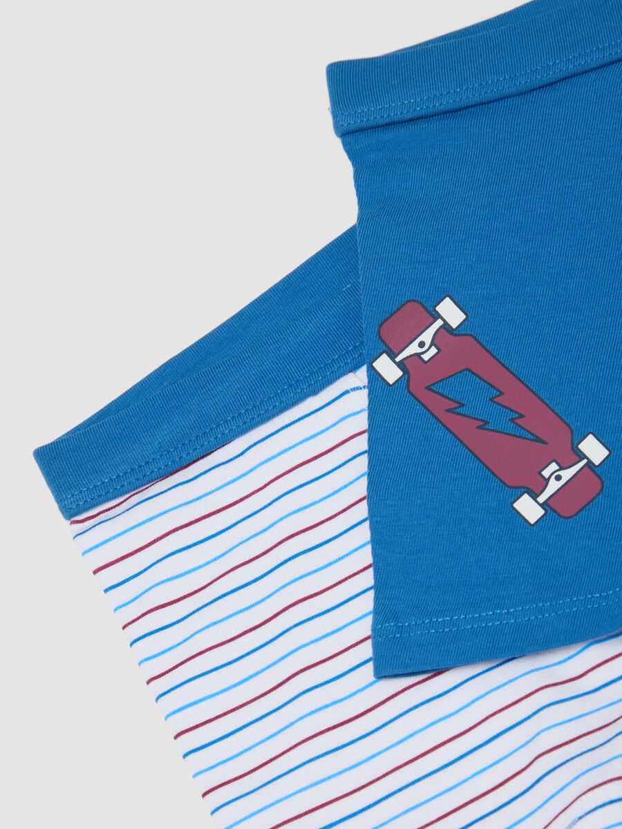 3-pack of multicolour organic stretch cotton midi boxer shorts with pattern_2
