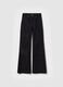 Black stretch cotton bootcut jeans_4