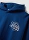 Blue cotton-blend hoodie with Lakers print_5