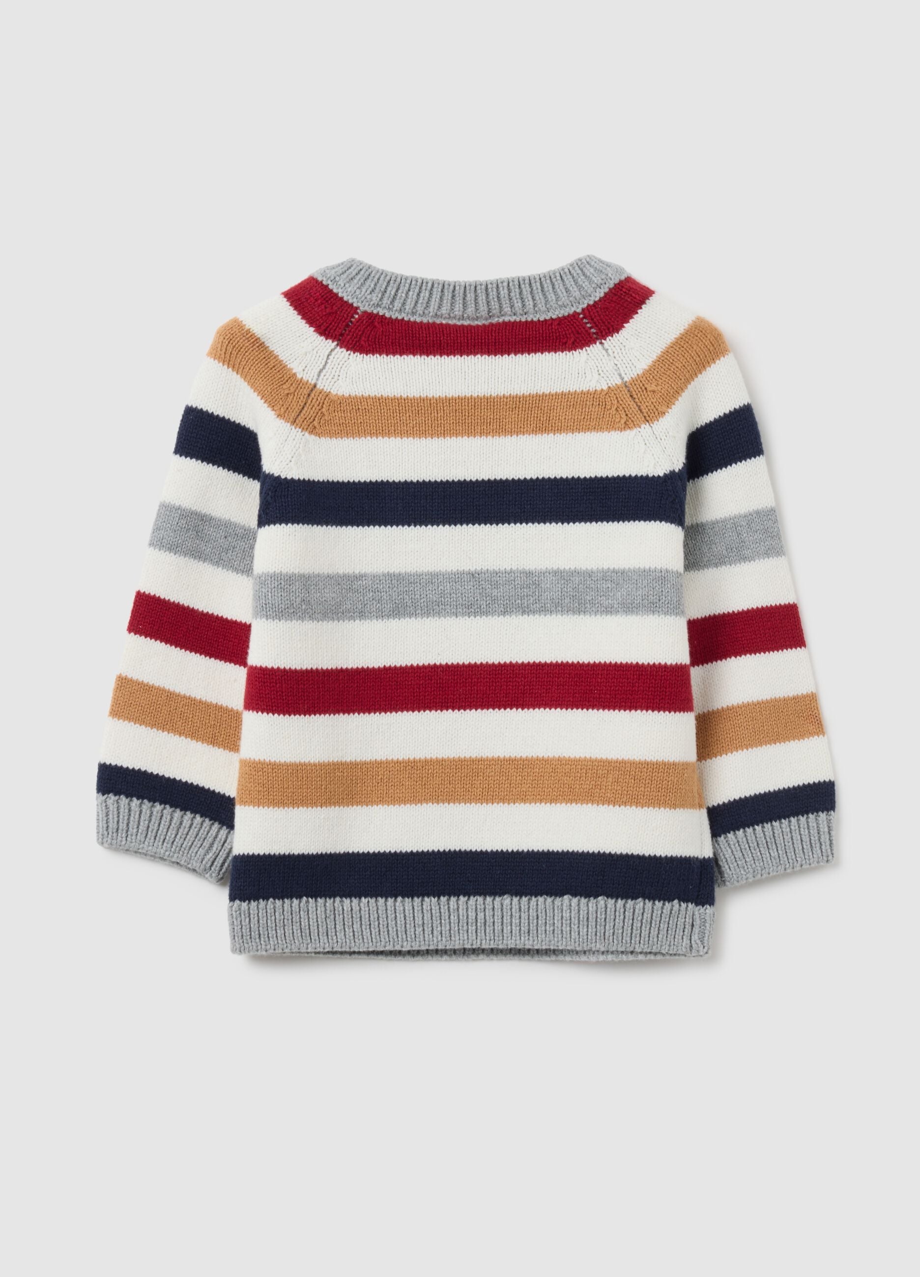 Baby Sweater in Pure Cotton Multicolour Regular Fit