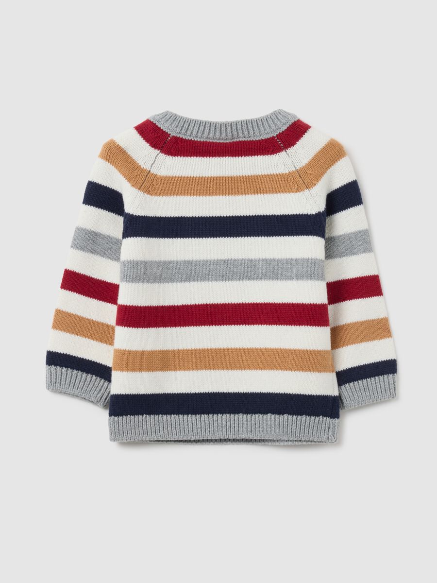Baby Sweater in Pure Cotton Multicolour Regular Fit_1