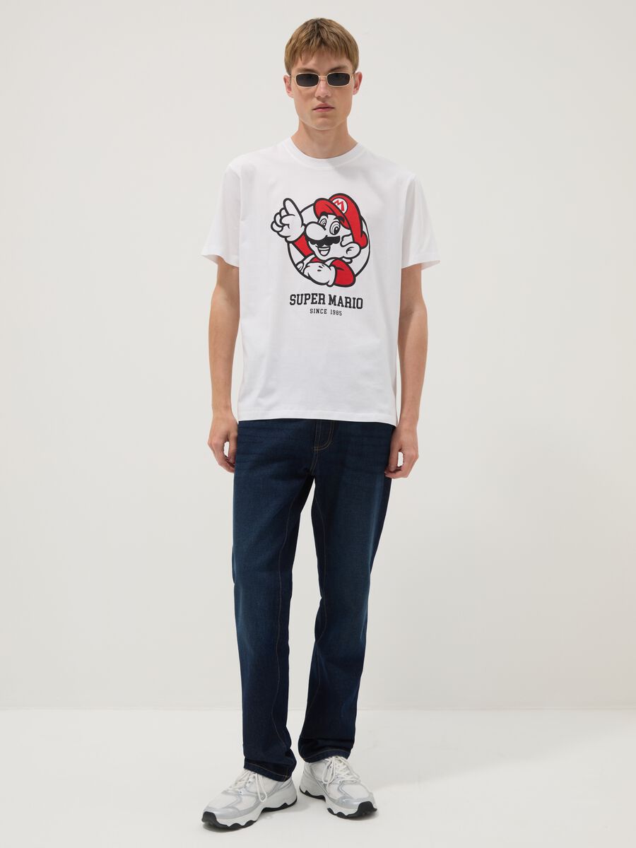 White short-sleeved pure cotton regular-fit T-shirt_1