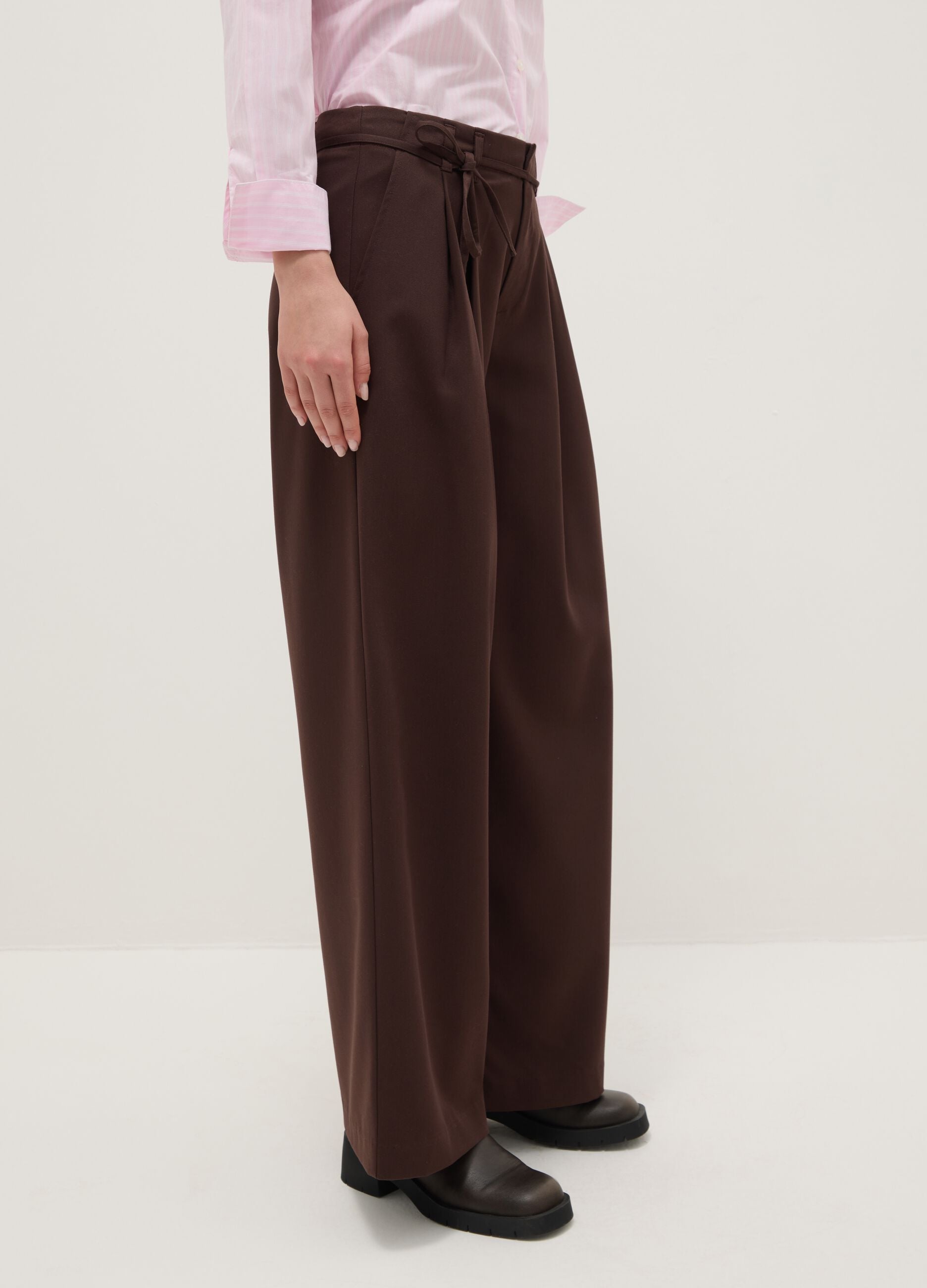 Brown Wide Leg Trousers