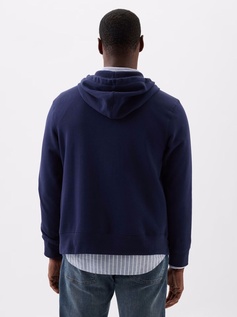 Full-zip fleece sweatshirt with logo embroidery_1