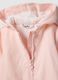 Pink waterproof regular fit jacket with hood for baby girl_2