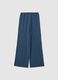 Blue relaxed fit maternity trousers in stretch viscose_4