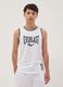 White regular-fit boys&rsquo; vest with contrast piping, oversized style_0