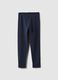 Girls' Blue Stretch Cotton Skinny Fit Leggings_1