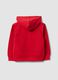 Red oversized hooded cotton-blend sweatshirt with MARVEL Spider-Man print for boys_1