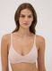 Pink organic stretch cotton triangle bra_0
