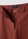 Red wide-leg cotton chino trousers with contrast side stripes_5