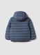 Grey ultralight padded hooded zip jacket for boys_1
