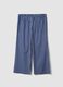 Blue striped pure cotton trousers_4