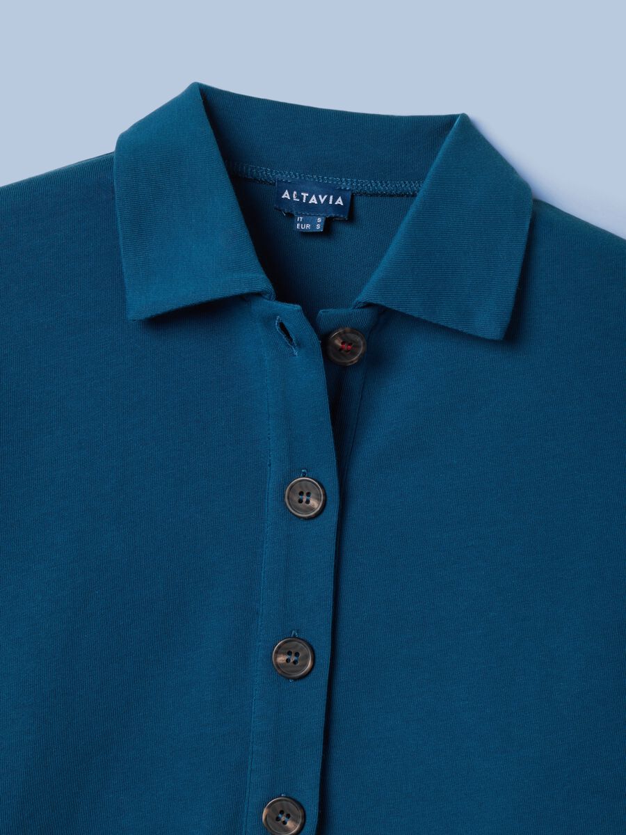 ALTAVIA SAILING blue long-sleeve polo shirt in pure cotton_6