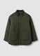 Green quilted padded jacket with buttons_4