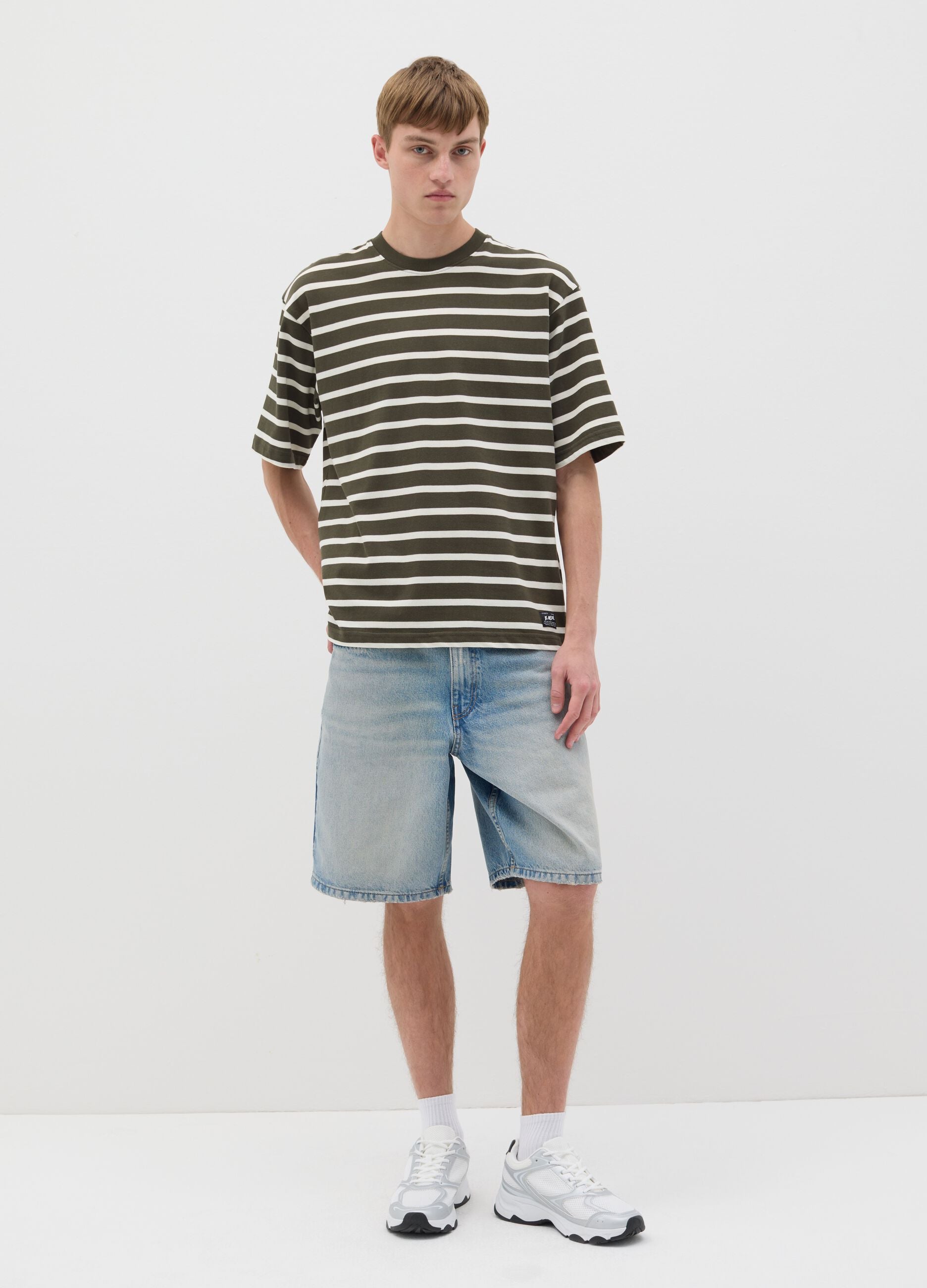 Striped cotton T-shirt