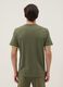 Green stretch cotton T-shirt with chest pocket_3