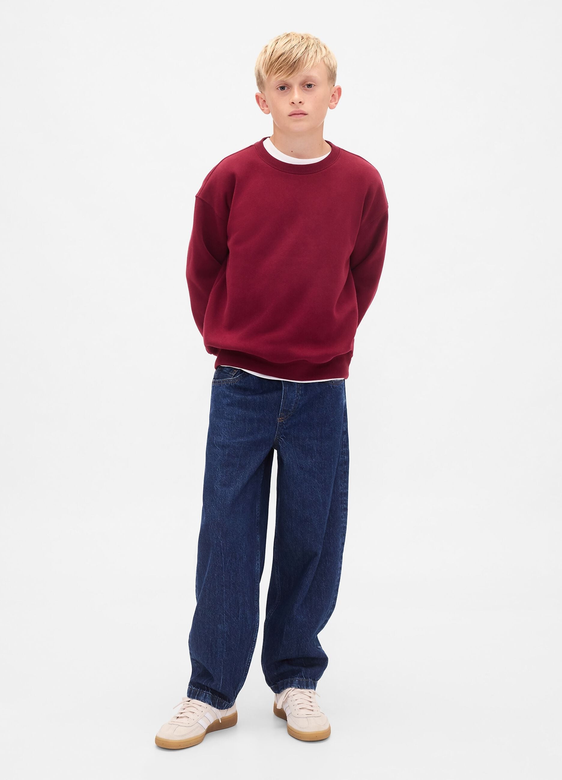 Red crewneck sweatshirt
