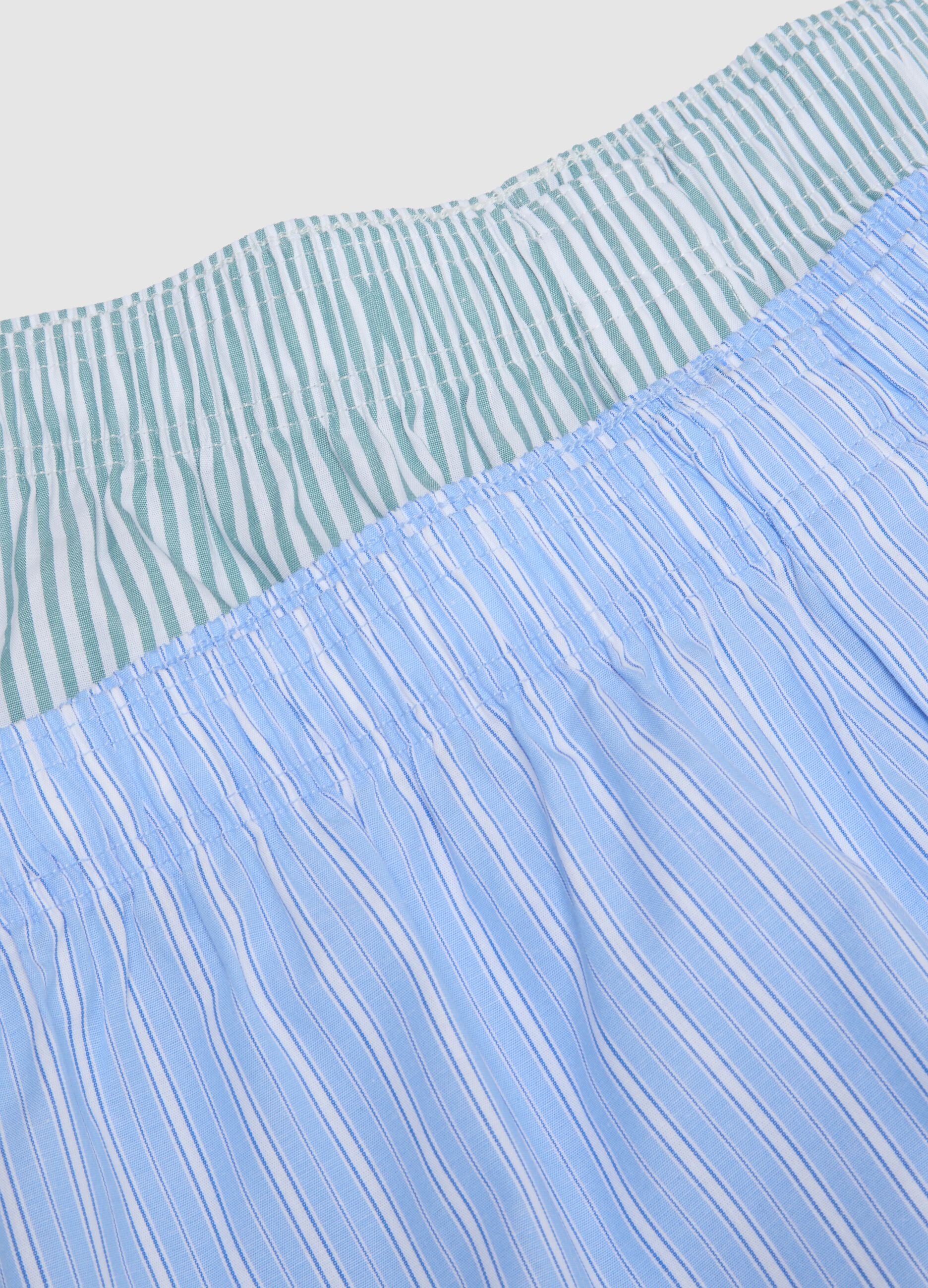 Two-pack boxers in pure cotton with multicolour stripes, regular fit