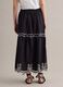Long blue pure cotton skirt with embroidery_2