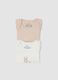 2-pack of white and beige short-sleeve organic cotton baby bodysuits_2