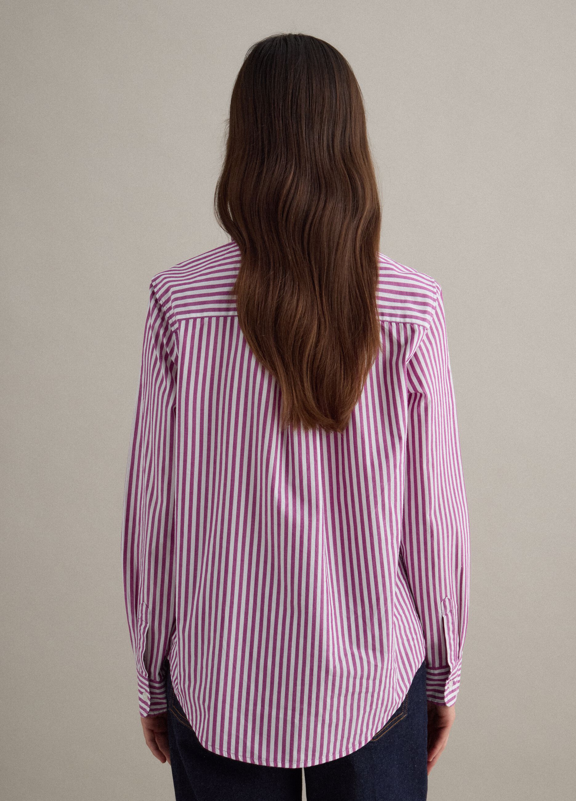 Pure cotton multicolour striped regular fit shirt