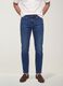 Blue slim-fit stretch cotton jeans_1