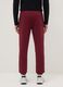 Red regular fit jogger trousers in cotton blend_2