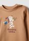 Brown pure organic cotton baby pyjamas with puppy print_2