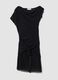 Black stretch dress with draped detail, regular fit_4