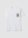White short-sleeve pure cotton T-shirt, regular fit_4