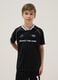 Black sporty T-shirt and shorts set for boys, regular fit_2