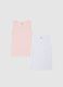 Twin-pack girl's multicolour pure cotton vests regular fit_0