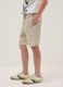 Beige pure cotton shorts with elasticated waist_2