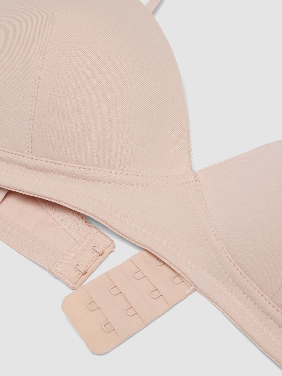 Pink Stretch Cotton Padded Bra_5