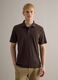 Brown mercerised pure cotton polo shirt, regular fit_0