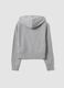 Grey full-zip cotton-blend hoodie, fitted cut_6